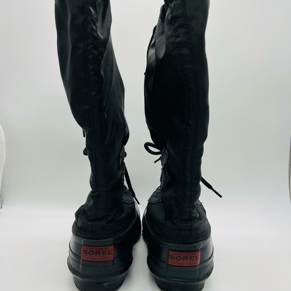 SOREL SNOW LION WOMENS BLACK WATERPROOF BOOTS SIZE 6 - Picture 3 of 16